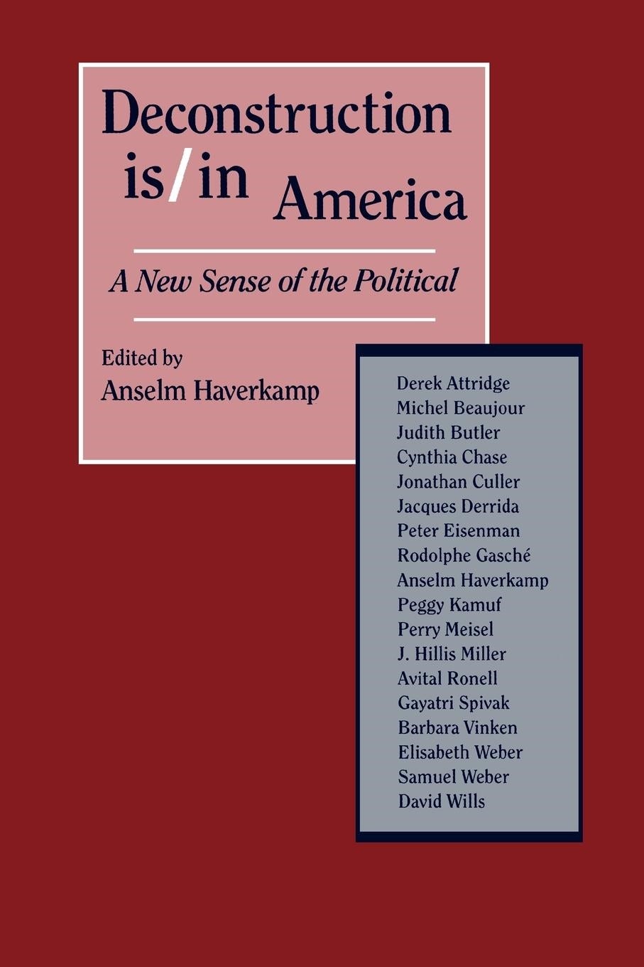 Deconstruction Is/In America: Open Square: NYU Press